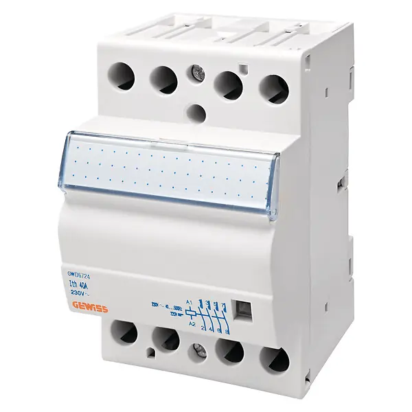 Contacteur CTR modulaire 63 A 4NO 230 V 3 modules - GEWISS - GWD6734 Seulement Aujourd'hui
