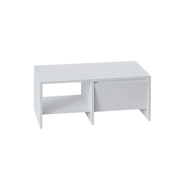 Table basse en bois "Laris" - 90 x 45 x 35 cm - Blanc HABITAT ET JARDIN Haute Qualité