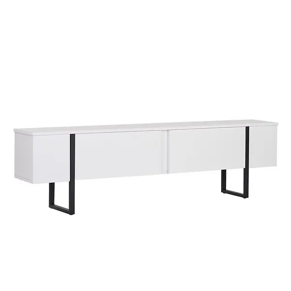 Meuble TV en bois "Onera" - 180 x 30 x 45 cm - WhiteBlack HABITAT ET JARDIN Certifié