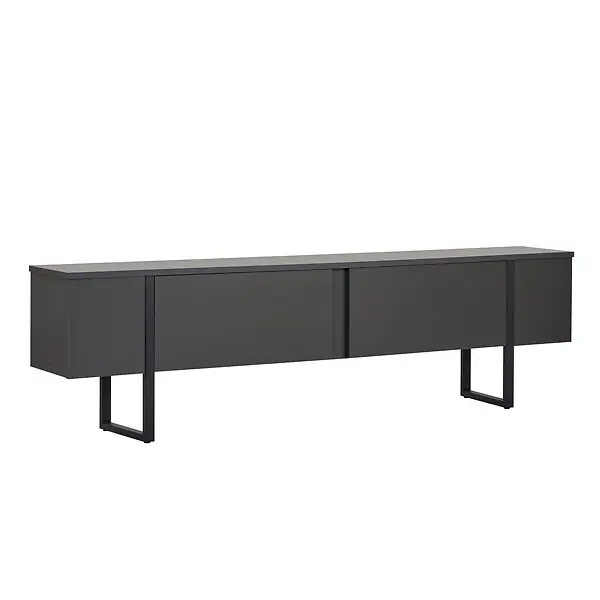 Achetez Aujourd'hui Meuble TV en bois "Onera" - 180 x 30 x 50 cm - Anthracite / Noir HABITAT ET JARDIN