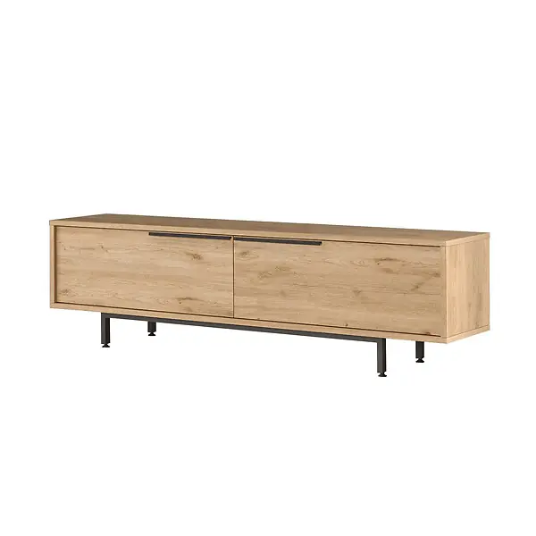 Meuble TV en bois "Calvin" - 160 x 35 x 45 cm - Marron HABITAT ET JARDIN Dernière Chance