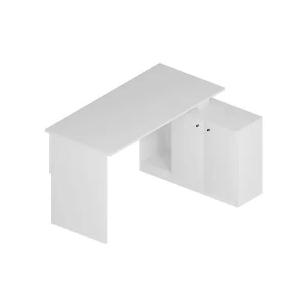 Pas Cher Bureau en bois "Basak" - 130 x 60 x 74 cm - Blanc HABITAT ET JARDIN