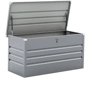 Coffre de Jardin Métal "Store" - 480L - Argent HABITAT ET JARDIN Super Prix