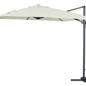 Parasol déporté "Sun 3" - 3 x 3 m - Ecru HABITAT ET JARDIN Offre Du Jour