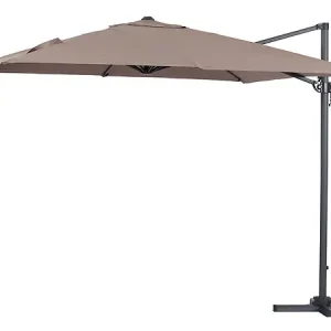 Prix Choc Parasol déporté "Sun 3" - 3 x 3 m - Taupe HABITAT ET JARDIN