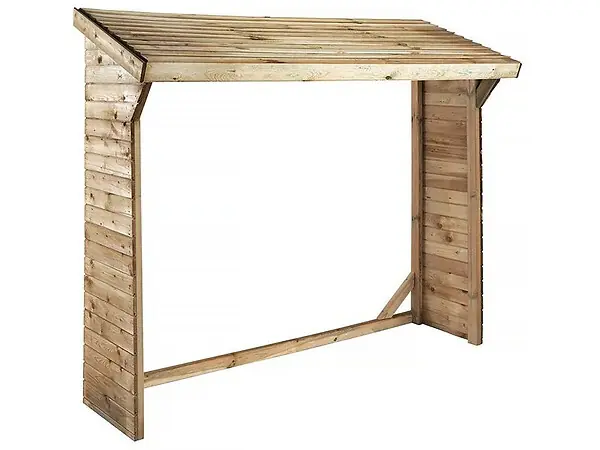 Abri bûches - 1.05 m² - 2.10 x 0.50 x 1.8 m- 2 Stères HABITAT ET JARDIN Satisfait Ou Remboursé