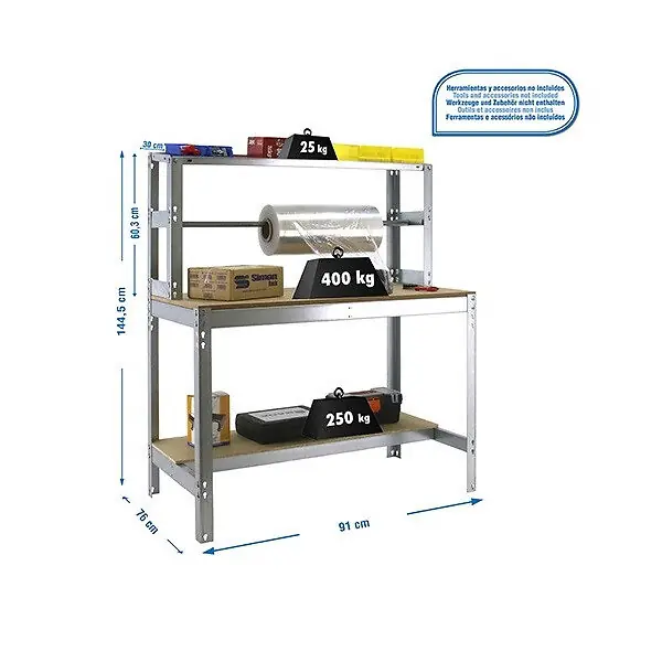 SimonRack - Etabli galvanisé 1445x910x760 mm Charge 400 Kg - SIMONWORK BT4 900 GALVA SIMONRACK SIMON RACK Produit De Marque