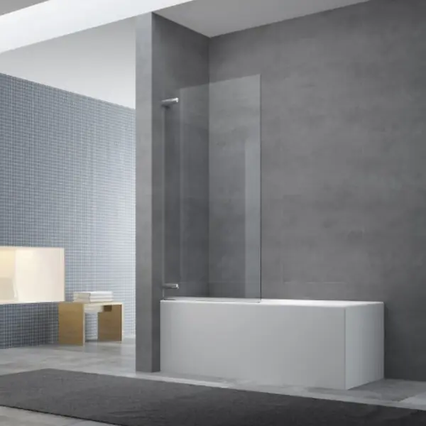 Meilleur Choix Swiss Aqua Technologies 150x80 cm TGD NEW Pare-baignoire pivotant en verre, orientation gauche et droite, chrome (SATTGVZO150CRT)