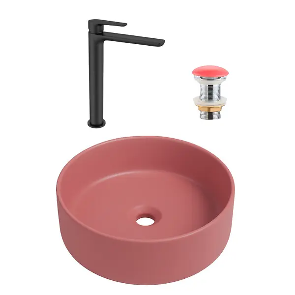 PixL 36 x 12,5 cm vasque à poser + Swiss Aqua Technologies Mood mitigeur lavabo XL + Ceramia PixL bonde (CEPX36PMSAT285C) Meilleur Choix