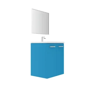 Produit De Marque Meuble de salle de bain - Bleu lagon - L60xP45cm VIF