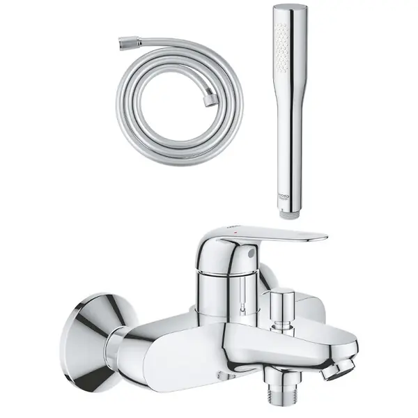 Pack mitigeur bain douche Swift + Douchette 1 jet Vitalio Get Stick + Flexible GROHE Bon Marché