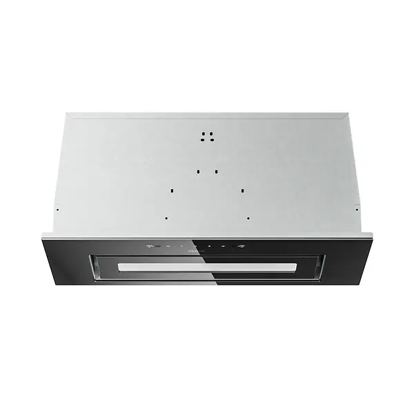 Pas Cher CIARRA Hotte Encastrable 60cm Groupe Filtrant 450m3/h 3 vitesses tactile et geste commande recyclage ou évacuation CD6931BK