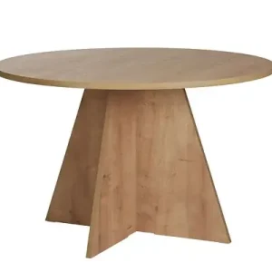 Table à manger en bois "Virella" - 120 x 120 x 75 cm - Chêne Saphir HABITAT ET JARDIN Bon Marché