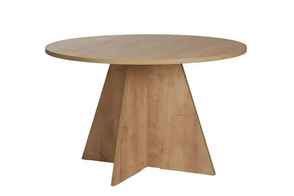 Table à manger en bois "Virella" - 120 x 120 x 75 cm - Chêne Saphir HABITAT ET JARDIN Bon Marché