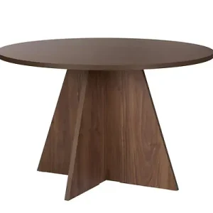 Réduction Table à manger en bois "Virella" - 120 x 120 x 75 cm - Noyer HABITAT ET JARDIN