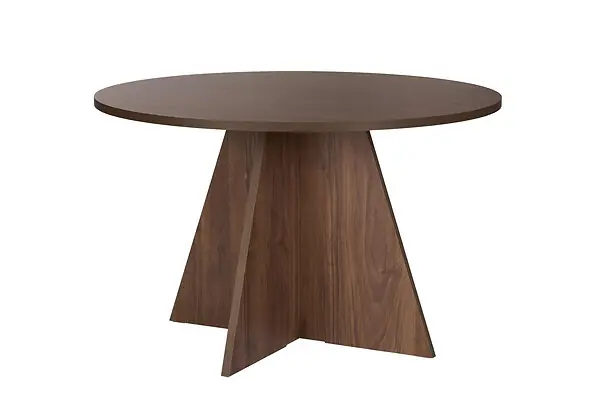Réduction Table à manger en bois "Virella" - 120 x 120 x 75 cm - Noyer HABITAT ET JARDIN