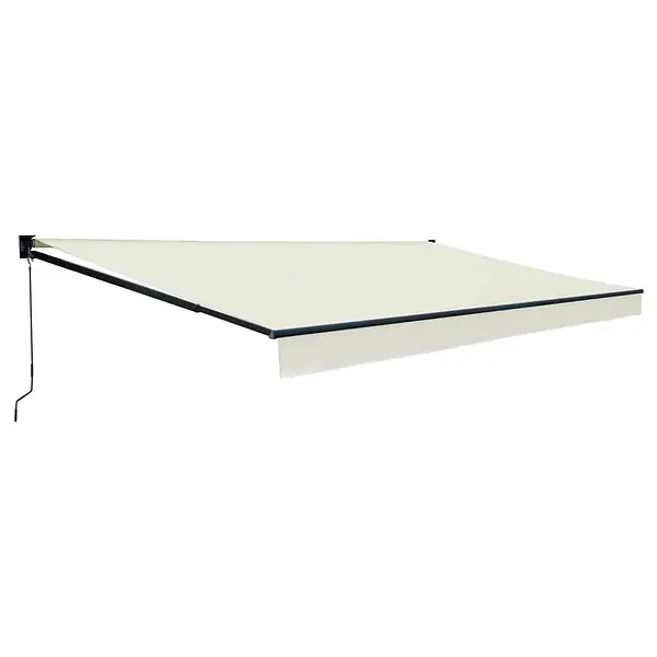 Store banne SAULE 3,95 × 3m - Toile beige et structure grise HAPPY GARDEN Marque