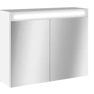 Jusqu'à Épuisement Des Stocks Armoire miroir LED Giulia 80 - Blanc mat - 80x17x60cm MP GLASS