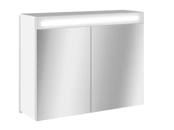 Jusqu'à Épuisement Des Stocks Armoire miroir LED Giulia 80 - Blanc mat - 80x17x60cm MP GLASS