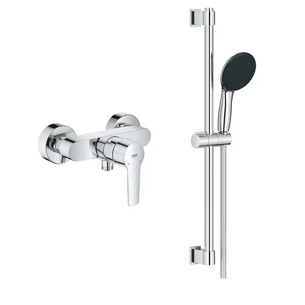 Achetez Aujourd'hui Pack mitigeur douche mécanique Start 2021 + ensemble de douche 2 jets Vitalio Start avec barre chromé GROHE
