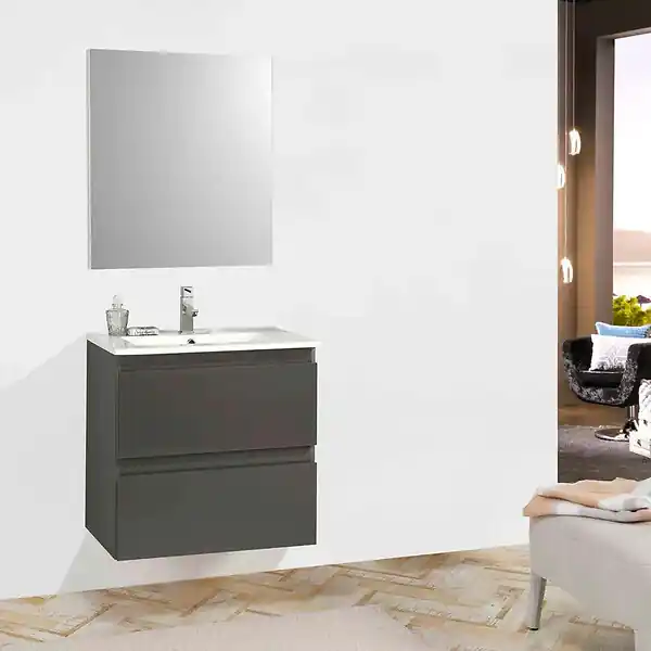 Ensemble de salle de bain METROPOLIS 60cm - Gris JUMAR S L Offre Du Jour