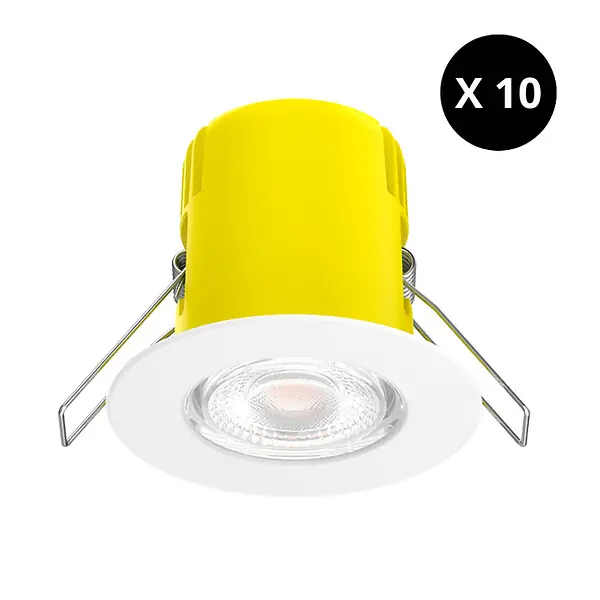 Expédition Rapide Kit de 10 spots ORION CCT IP65 RE2020. 6W. 600lm. 40. dimmable. 2700-3000-4000K - SOLUM - S0250690D