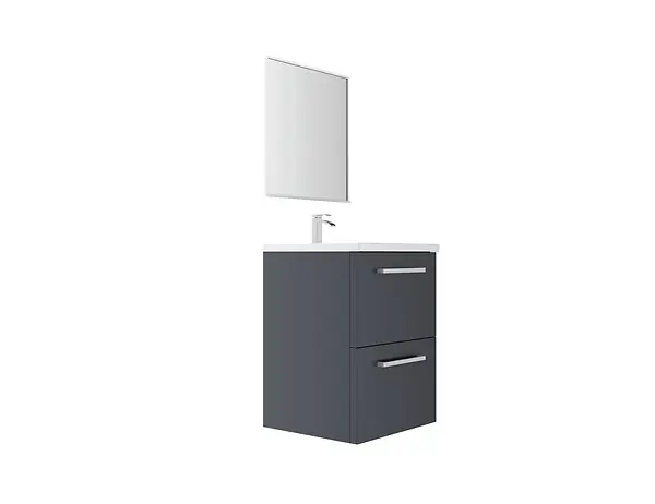 Remise Meuble de salle de bain - Gris ardoise - L.50xP.45cm VIF