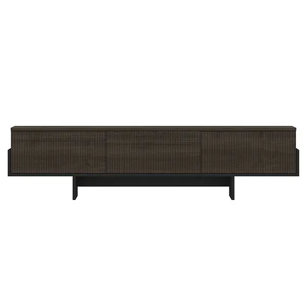 Nouveauté Meuble TV en bois "Hege" - 180 x 30 x 44 cm - Noir HABITAT ET JARDIN