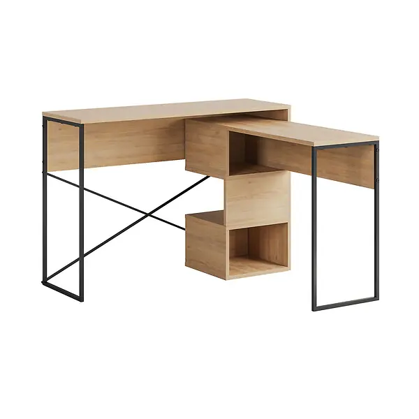 Bureau modulable en bois "Badau" - 110 x 102 x 77 cm - Beige HABITAT ET JARDIN Marque