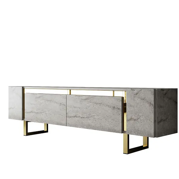 Petit Prix Meuble TV en bois "Yildiz" - 180 x 30 x 50 cm - TravertinOr HABITAT ET JARDIN