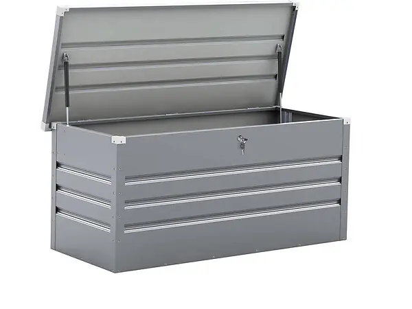Nouvelle Collection Coffre de Jardin Métal "Store" 680L - argent HABITAT ET JARDIN