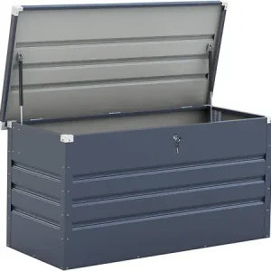 Coffre de jardin métal "Store" - 480 L - 132 x 61 x 60 cm - Gris HABITAT ET JARDIN Réduction