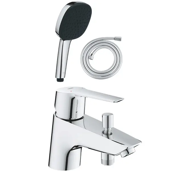Prix Promo Pack mitigeur mécanique bain douche Start + Douchette 2 jets Vitalio Comf. 110 + Flexible GROHE