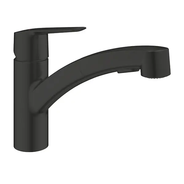 Grohe START mitigeur monocommande évier avec douchette extractible, noir mat (G-303072431) Authentique