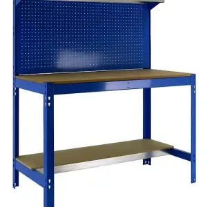 Rack Kit Etabli 1440x1200x600mm Charge 600Kg SIMONWORK BT3 1200 BLEU/BOIS Simon Rack Meilleure Vente
