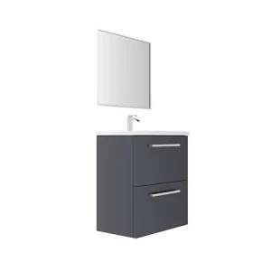 Commande En Gros Meuble de salle de bain MDF - Gris ardoise - L60xP35cm VIF