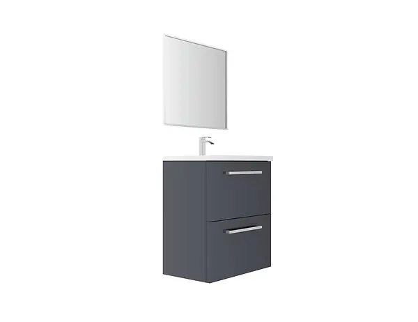 Commande En Gros Meuble de salle de bain MDF - Gris ardoise - L60xP35cm VIF