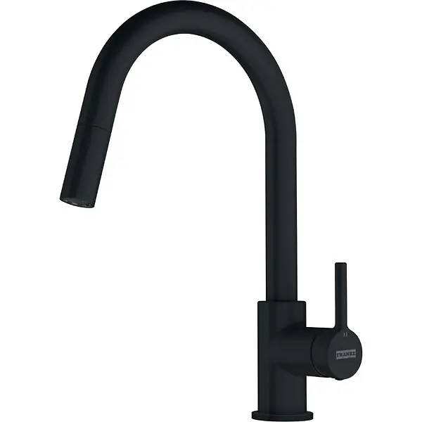 Nouvelle Collection Franke Lina - Mitigeur de cuisine 215x360mm, Douchette extractible, Rotation du bec 150°, Laiton, Noir mat (115.0626.053)
