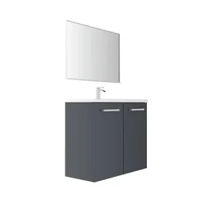 Meuble de salle de bain - Gris ardoise - L.80xP.35cm VIF Dernier Modèle