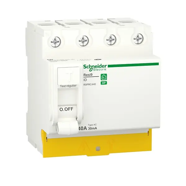 Interrupteur différentiel 4P Resi9 - 40A - 30mA - Type AC SCHNEIDER ELECTRIC Commande En Gros