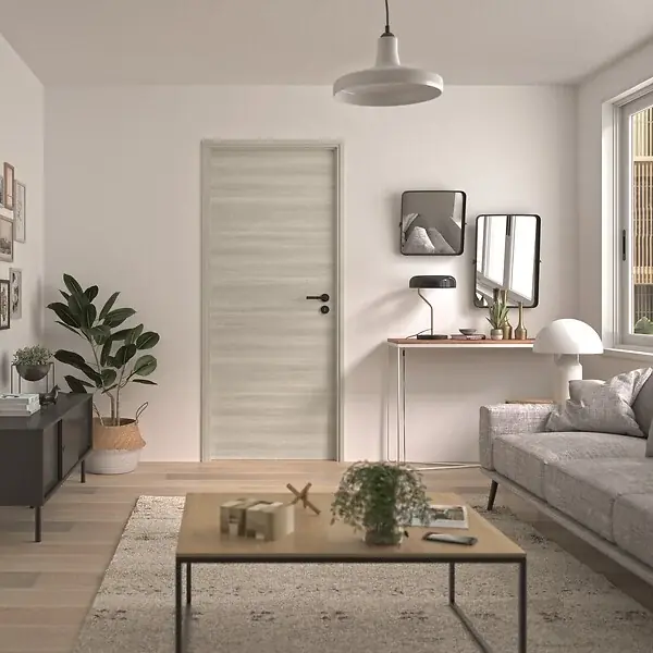 Seulement Aujourd'hui Bloc porte réversible Bilbao2 - Chêne gris clair - 730mm OPTIMUM