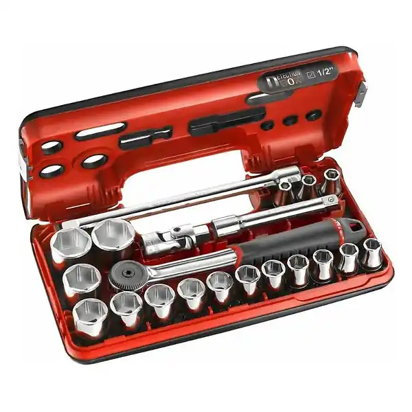 Coffret de serrage FACOM DBOX S.161DBOX1PB - cliquet étanche - douilles 1/2" 6 pans - 21 pièces Achetez Aujourd'hui