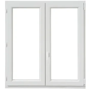 Fenêtre 2 vantaux double vitrage PVC - Blanc - 115x80cm NEOBAIE Achat Immédiat