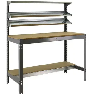 Kit Etabli 1440x1200x600mm Charge 600Kg SIMONWORK BT-1 1200 GRIS FONCE/BOIS Simon Rack Certifié