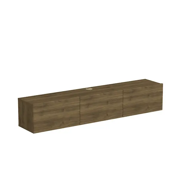 Meuble TV en bois "Denby" - 160 x 31 x 29 cm - Noyer HABITAT ET JARDIN Offre Spéciale