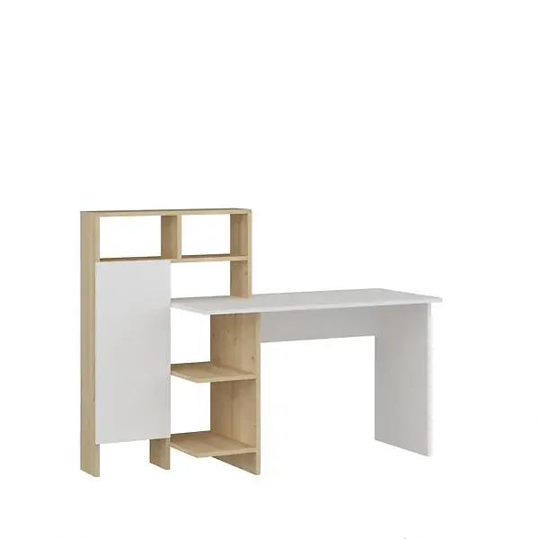 Prix Réduit Bureau en bois "Bugra" - 135 x 60 x 111 cm - Blanc HABITAT ET JARDIN