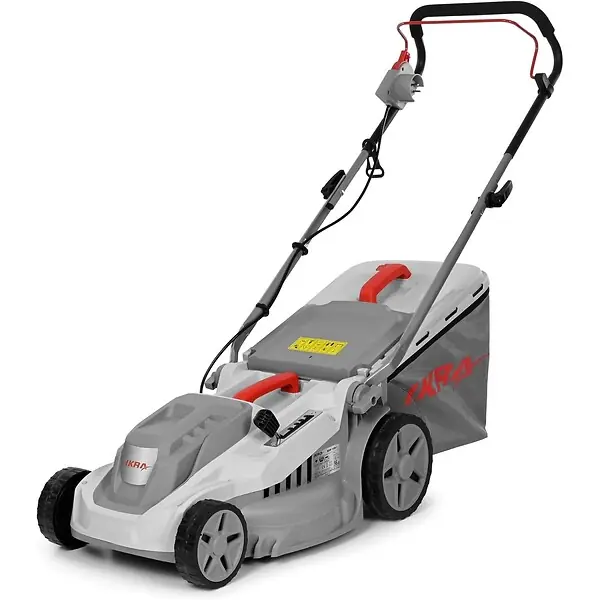 Tondeuse électrique 1600W 2en1 Tonte & Ramassage Pelouse Largeur de coupe 38cm, 5 Hauteurs de coupe, Tondeuse gazon Bac 42L IKRA Expédition Rapide