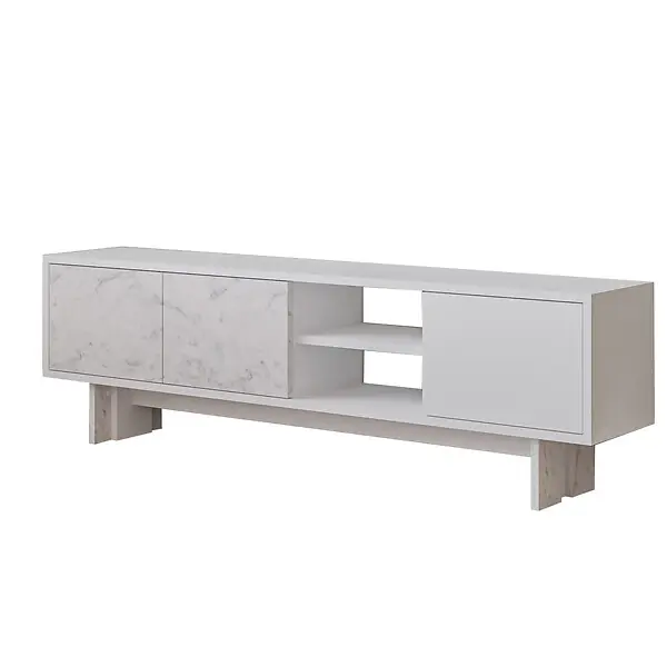 Meuble TV en bois "Ravello" - 150 x 30 x 45 cm - Blanc HABITAT ET JARDIN Commande En Gros