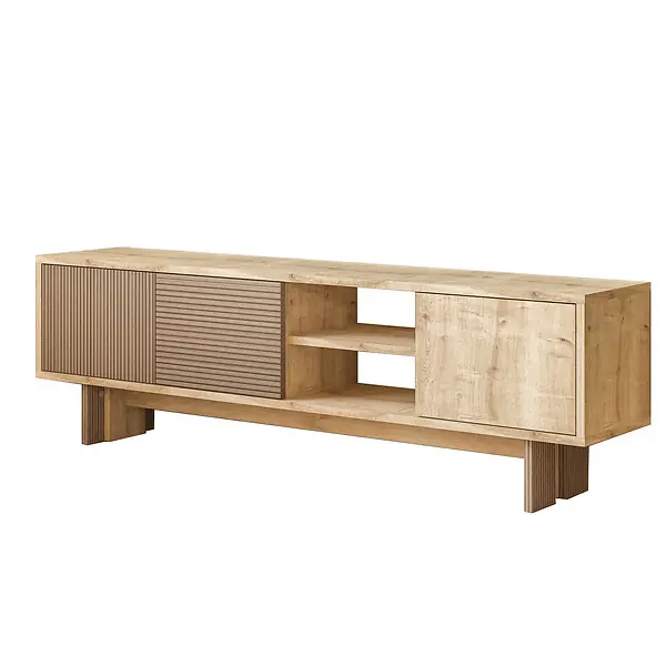 Super Prix Meuble TV en bois "Ravello" - 150 x 30 x 45 cm - Beige HABITAT ET JARDIN