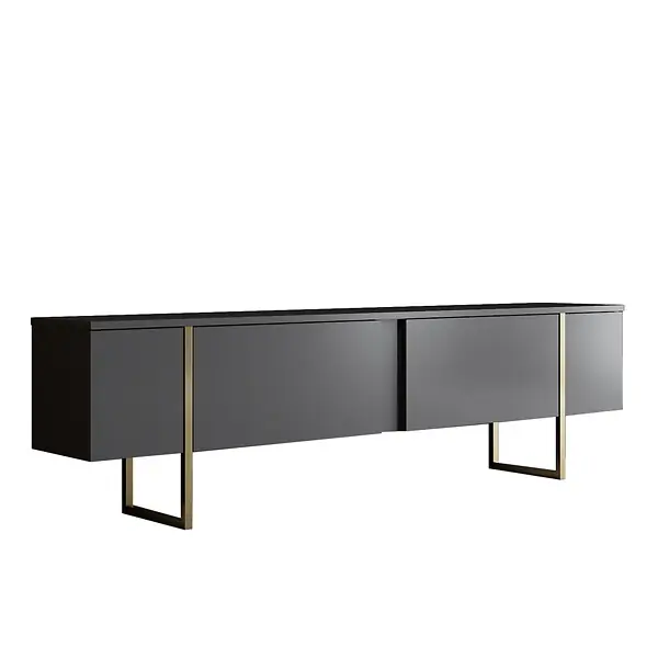 Meuble TV en bois "Luxe" - 180 x 30 x 50 cm - Or HABITAT ET JARDIN Commande En Gros